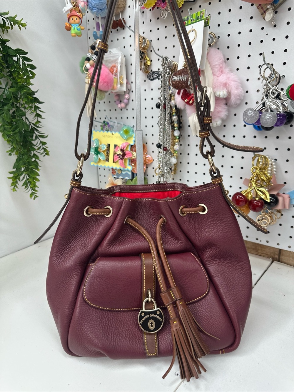 Dooney&Bourke Pebble Grain Drawstring Shoulder Bag - Gorgeous